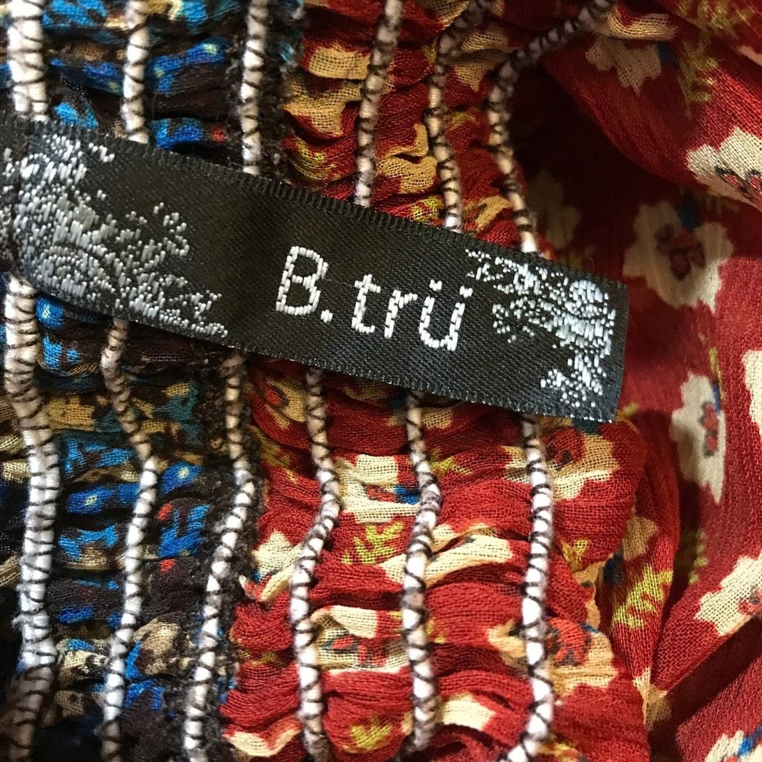 Other B.tru Red & Blue Ruffled Off the Shoulder 3/4 Sleeve Top L Size L / US 10 / IT 46 - 3 Thumbnail