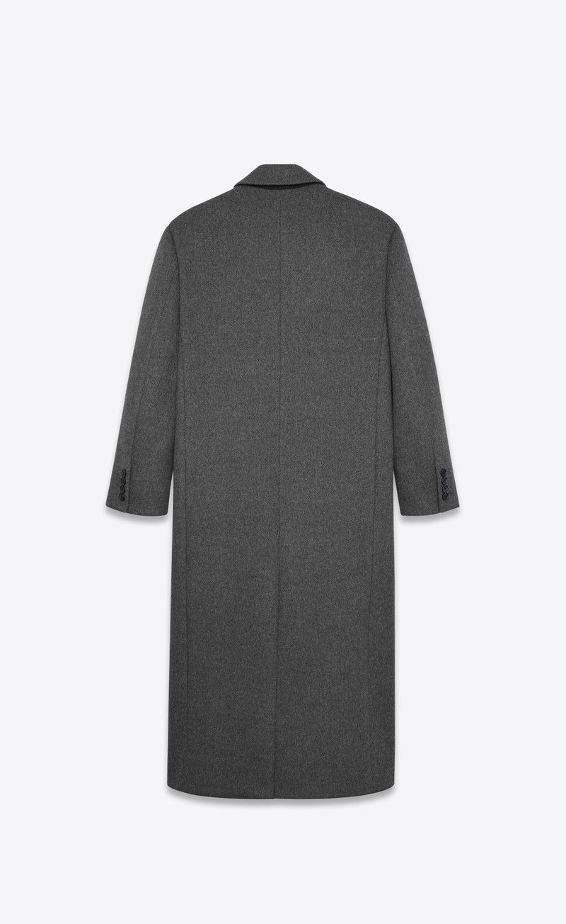 Saint Laurent Paris oc11z1225 759971 Oversized Coat in Wool in Grey Size US S / EU 44-46 / 1 - 2 Thumbnail