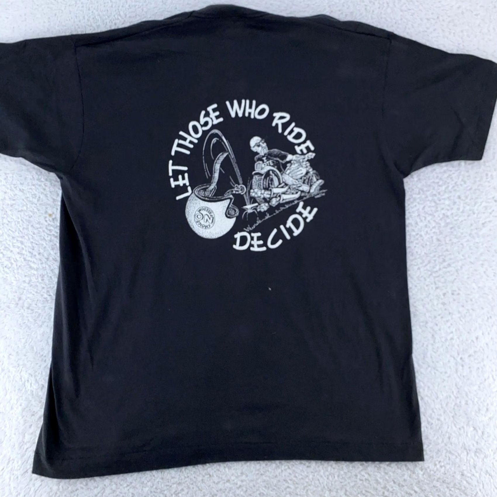 Fruit Of The Loom VINTAGE ABATE Freedom Fighter Shirt L/XL Black Motorcycle Ohio Eagle 90s Biker Mens Shirt Size US L / EU 52-54 / 3 - 6 Thumbnail