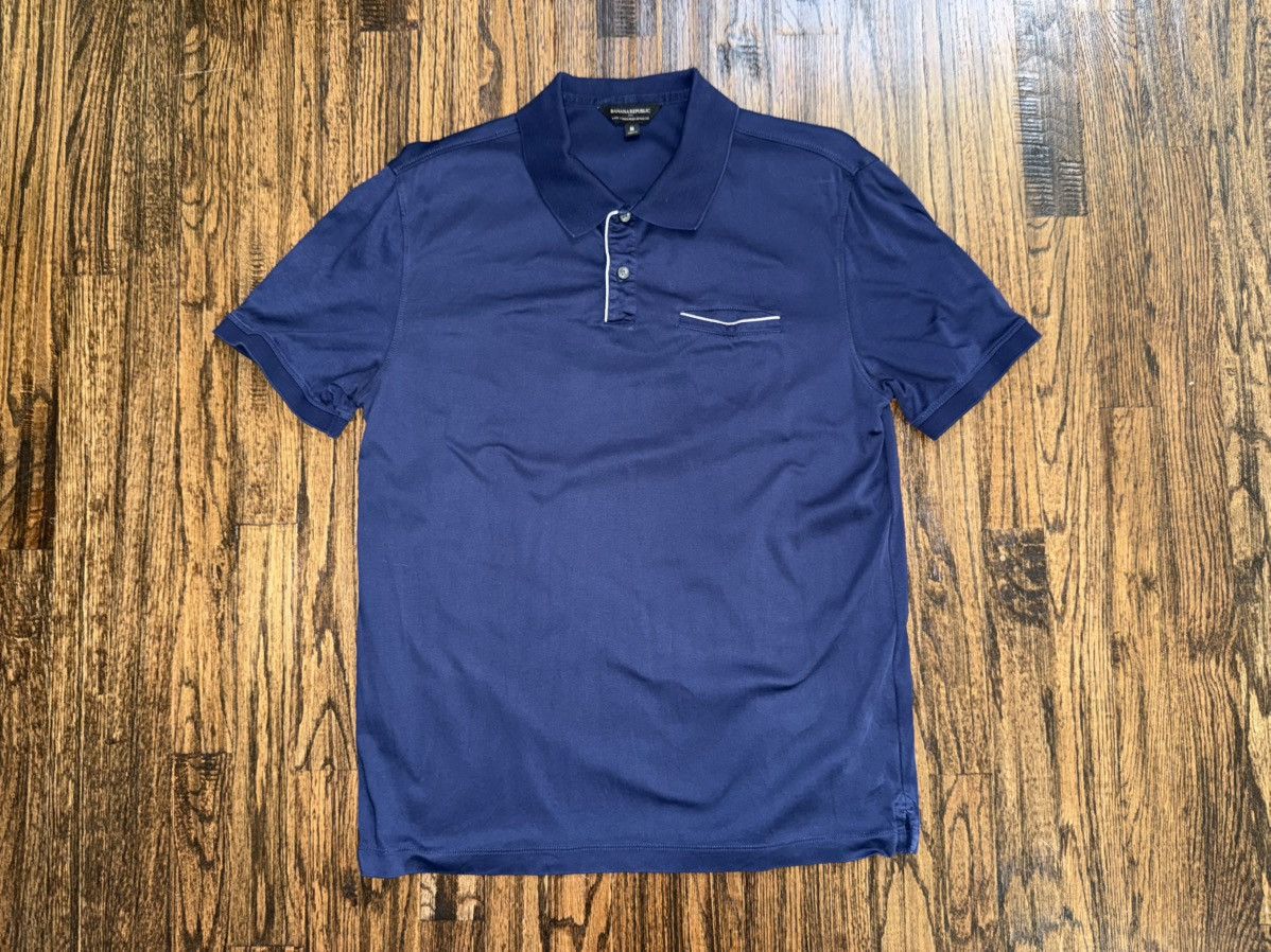 Banana Republic Banana Republic Luxury Performance Polo Shirt Navy/White Size US M / EU 48-50 / 2 - 1 Thumbnail
