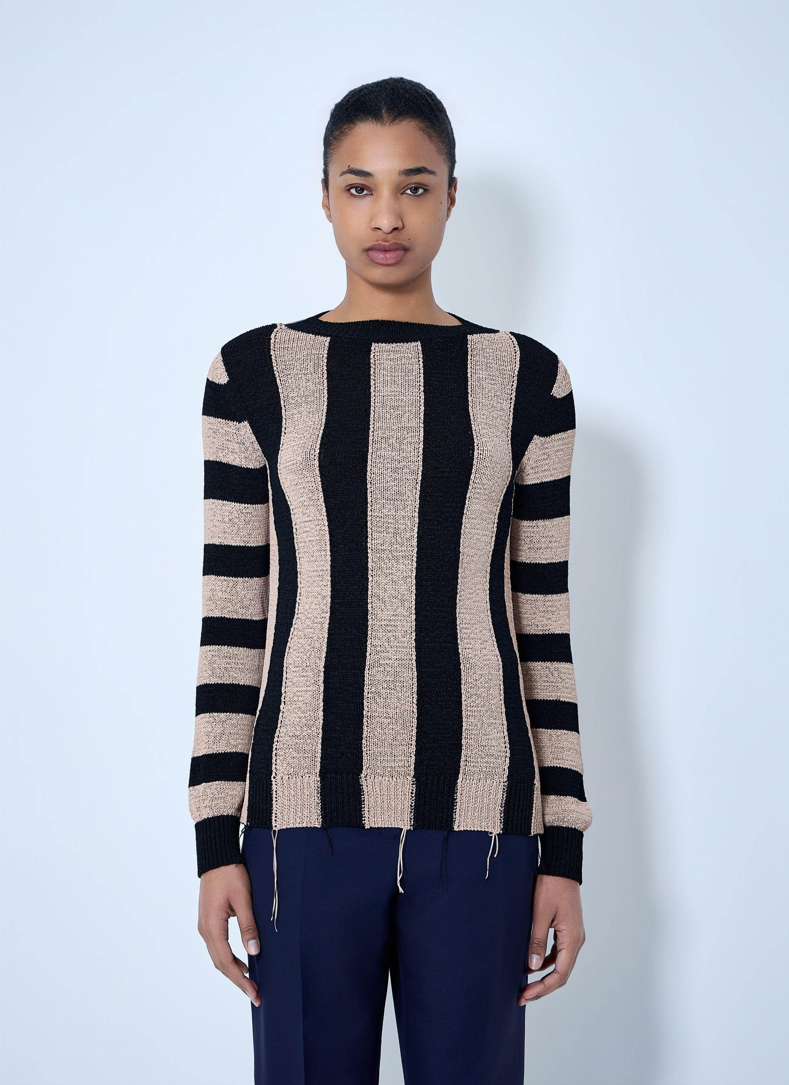 Dries Van Noten Striped Knit Sweater Size S / US 4 / IT 40 - 1 Thumbnail