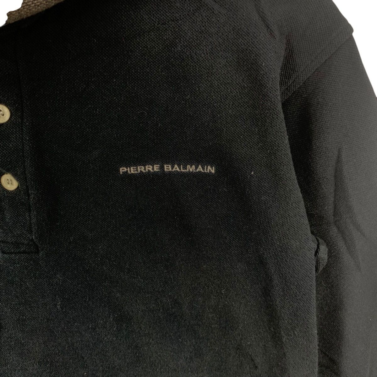 Pierre Balmain Vintage PIERRE BALMAIN PARIS Herringbone Collar Polo Tee Size US M / EU 48-50 / 2 - 6 Thumbnail