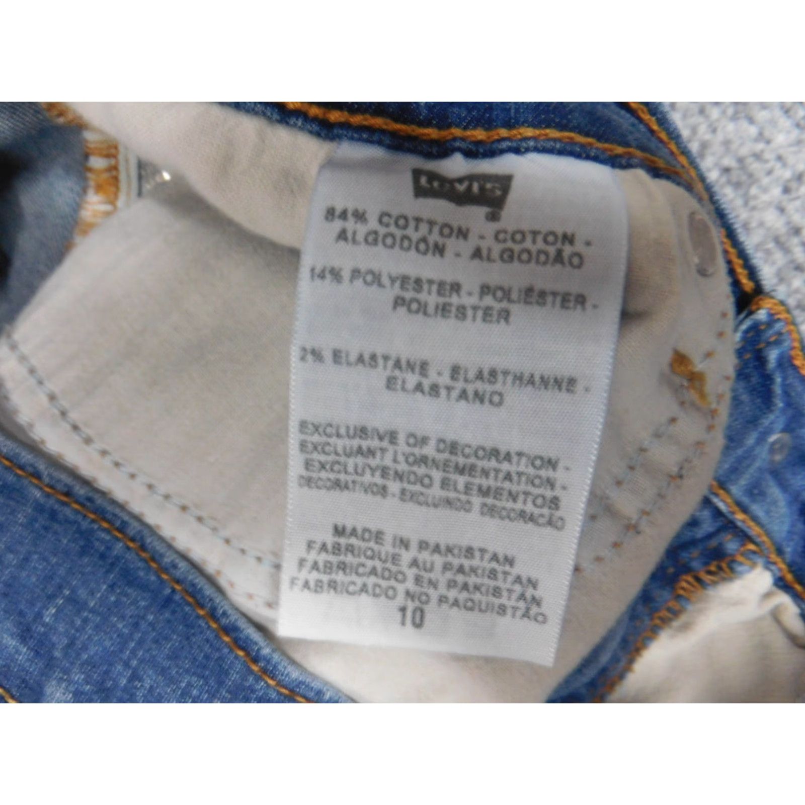 Levi's Levi's Jeans Womens 10 Blue Slimming 512 Straight Regular Denim Cotton Blend Waist 28 Inseam 25 in Zip Zipper Size 32" / US 10 / IT 46 - 7 Thumbnail