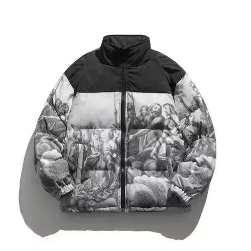 Japanese Brand × Vintage BLACK FRIDAY SALE Biblical Scene Print Puffer Jacket Coat Size US M / EU 48-50 / 2 - 1 Thumbnail
