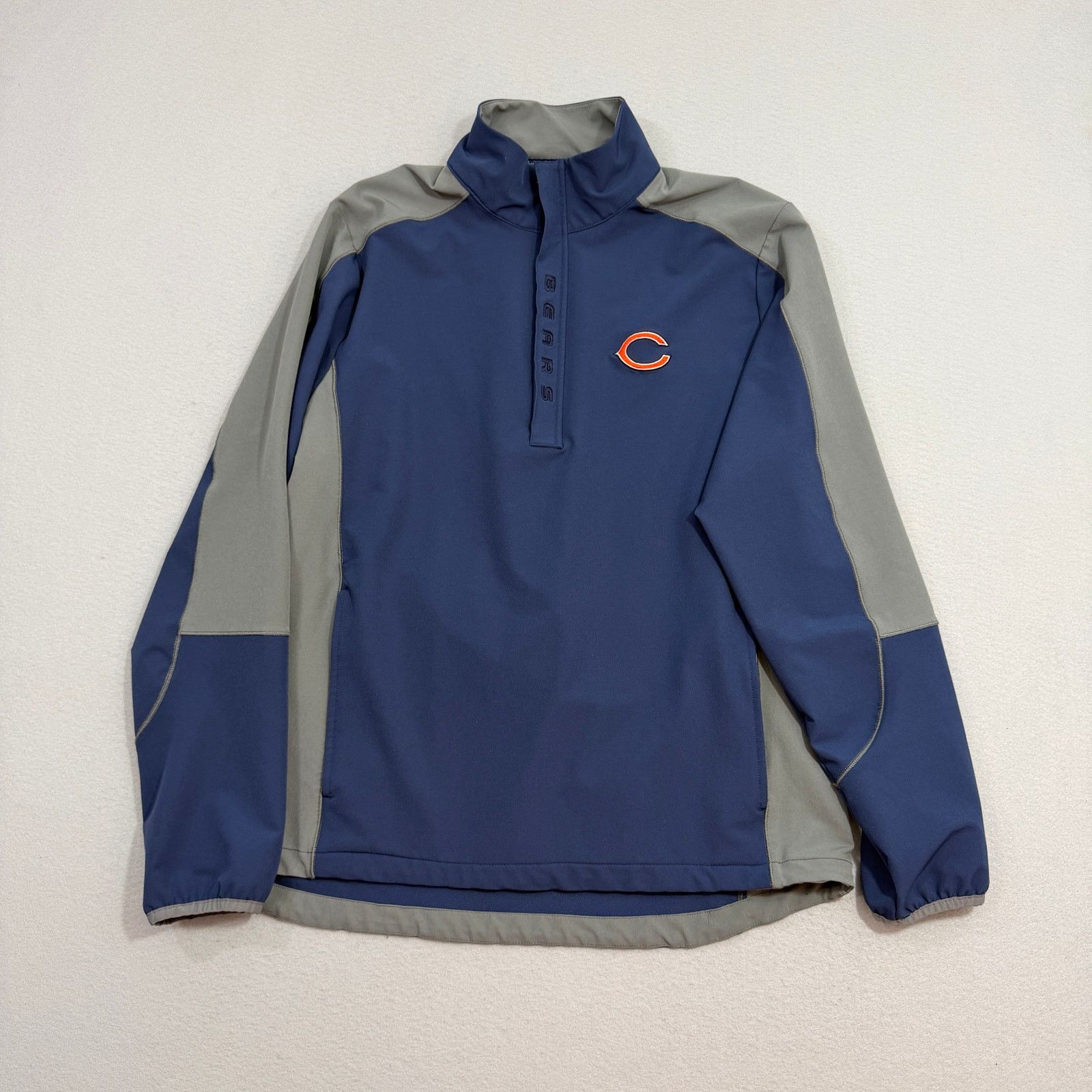 Vintage Chicago Bears 1/4 Zip Pullover Windbreaker Extra Large Size US XL / EU 56 / 4 - 1 Thumbnail