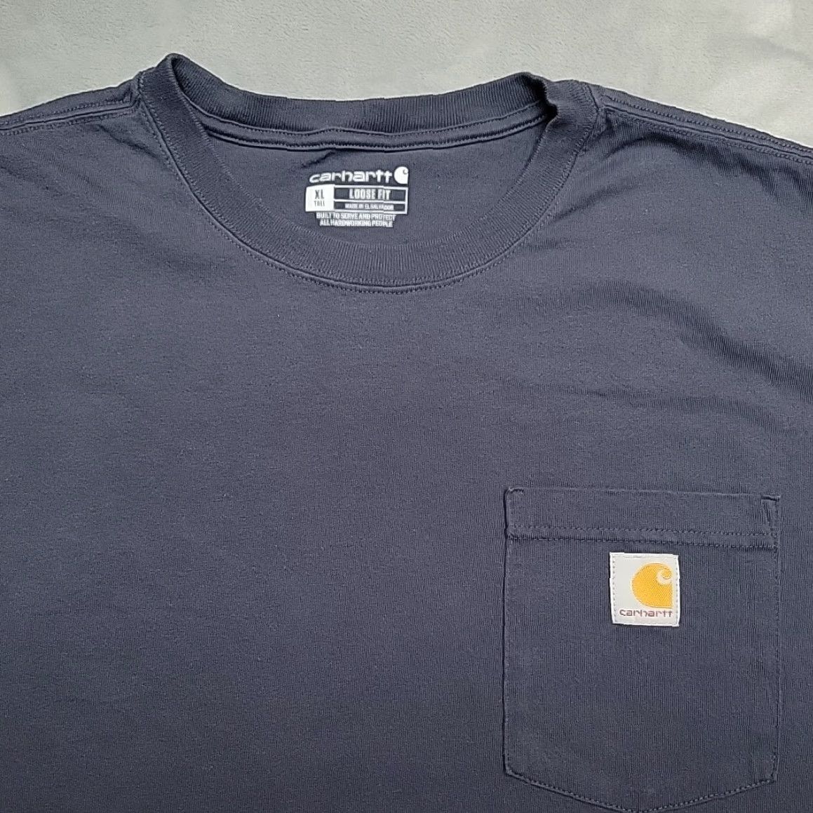 Carhartt Carhartt Mens XL Blue Stone Loose Fit Crewneck Pocket TEE K87 Shirt Outdoor Work Short Sleeve Crew Neck Jersey Cotton Logo Size US XL / EU 56 / 4 - 2 Thumbnail