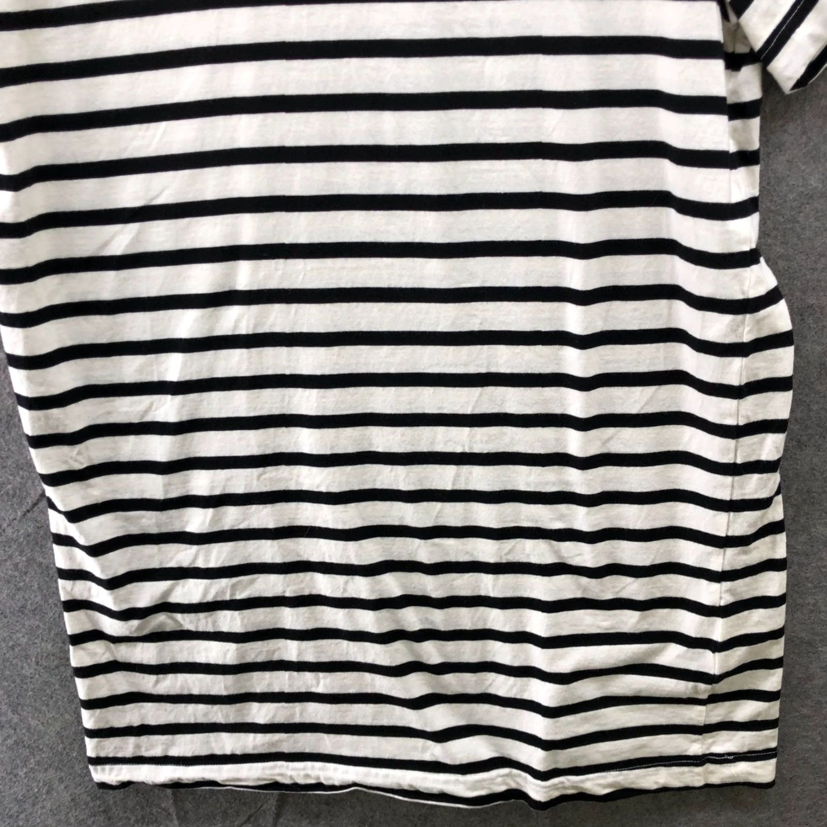 H&M H&M Shirt Dress Womens M Black White Striped Short Sleeve Mini Tunic Dress Womens M Black White Striped Short Sleeve Knit Cotton Crew Neck Size M / US 6-8 / IT 42-44 - 8 Thumbnail