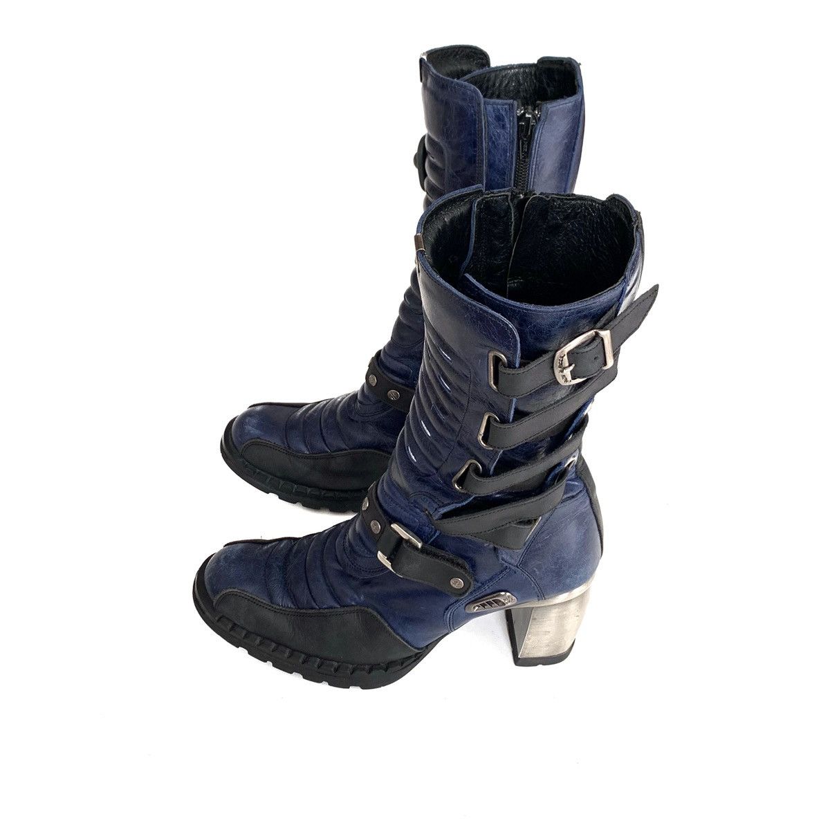 New Rock New Rock Blue Boots Vintage Size US 7 / IT 37 - 7 Thumbnail