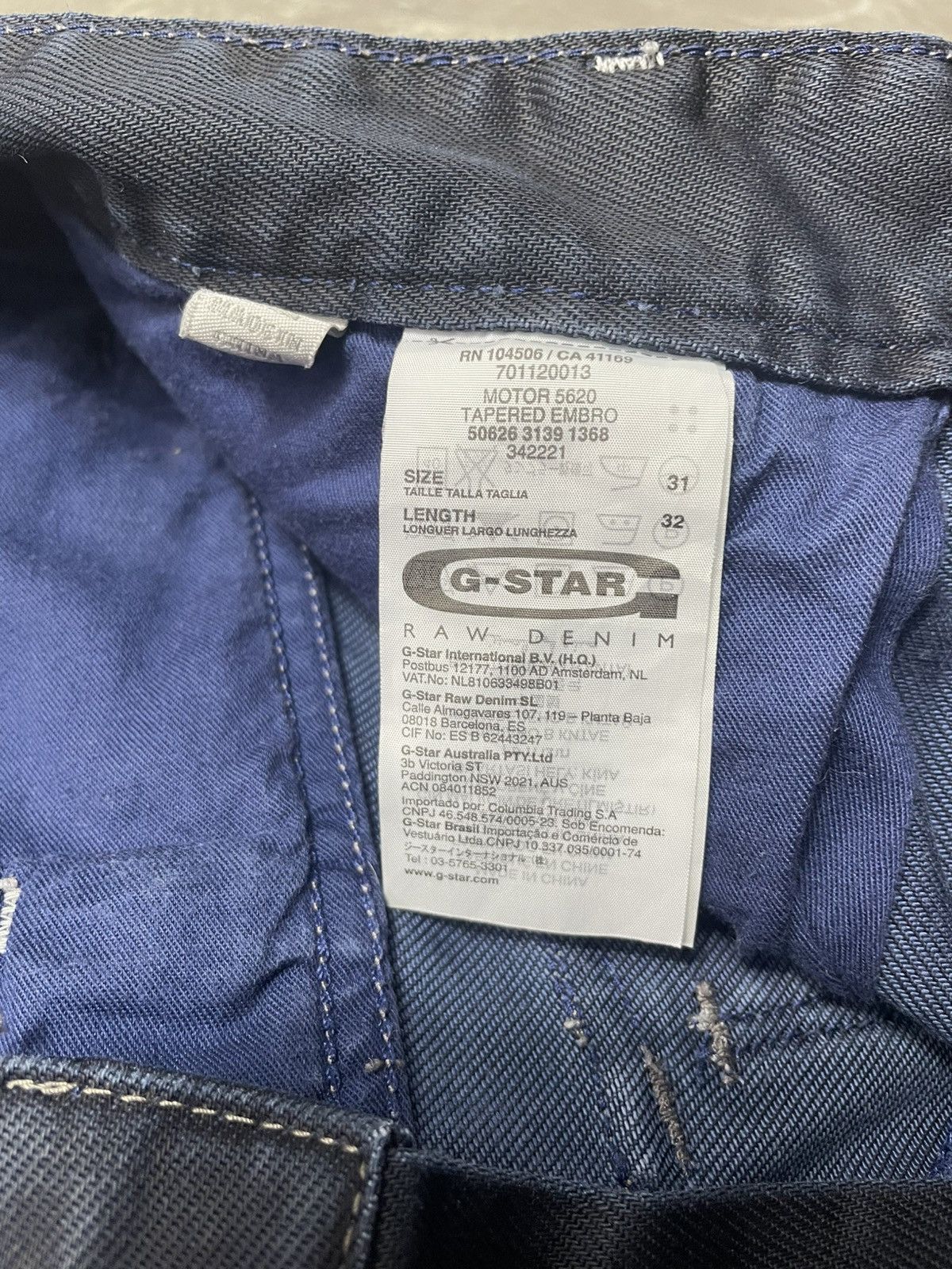 G-Star × Japanese Brand × Vintage Vintage Gstar Raw 96 Jeans Big Logo Baggy Streetwear Y2k Size US 31 - 8 Thumbnail
