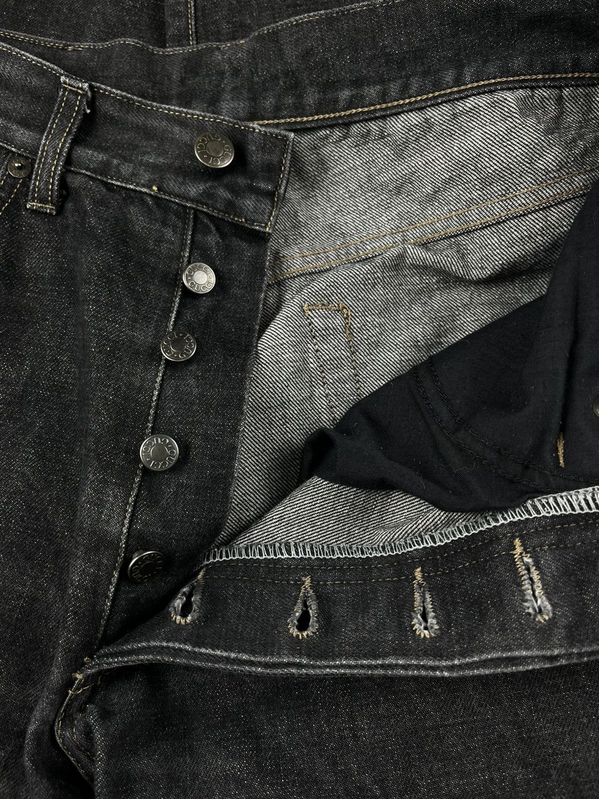Gucci Gucci Tom Ford Dark Gray Boot Cut Straight Leg Denim Jeans
