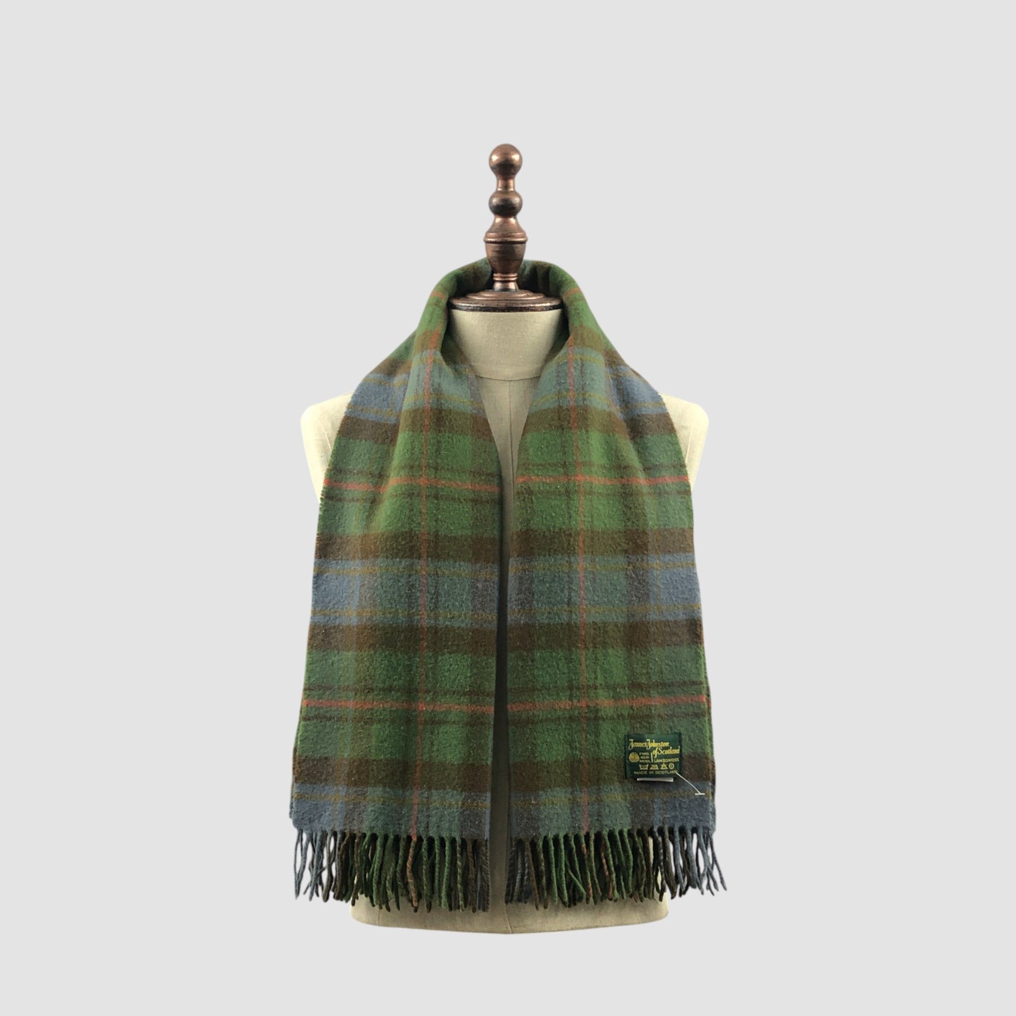 Japanese Brand Vintage Johnston Scarf Muffler Wool Stole Wraps Scarves Size ONE SIZE - 1 Thumbnail