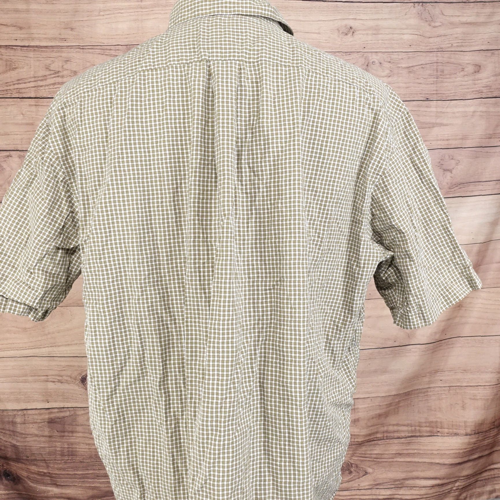 Eddie Bauer Vintage Eddie Bauer Short Sleeve Check Button-Up Shirt Mens XL Green Cotton Casual Size US XL / EU 56 / 4 - 4 Thumbnail
