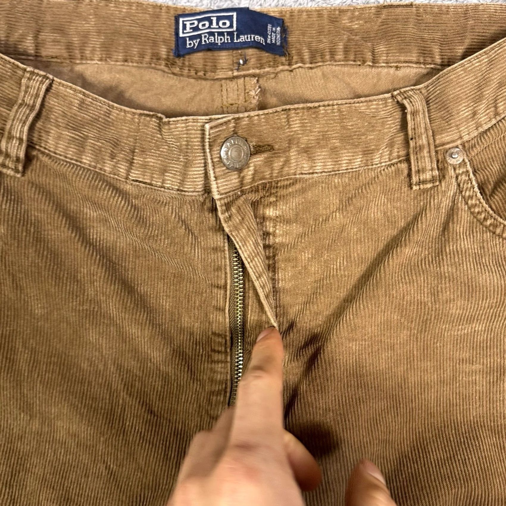 Polo Ralph Lauren VINTAGE Polo Ralph Lauren Corduroy Pants Mens 38x30 Chino Classic Brown Slim/Classic Straight Front Trouser Shirt/Deck? Size US L / EU 52-54 / 3 - 4 Thumbnail