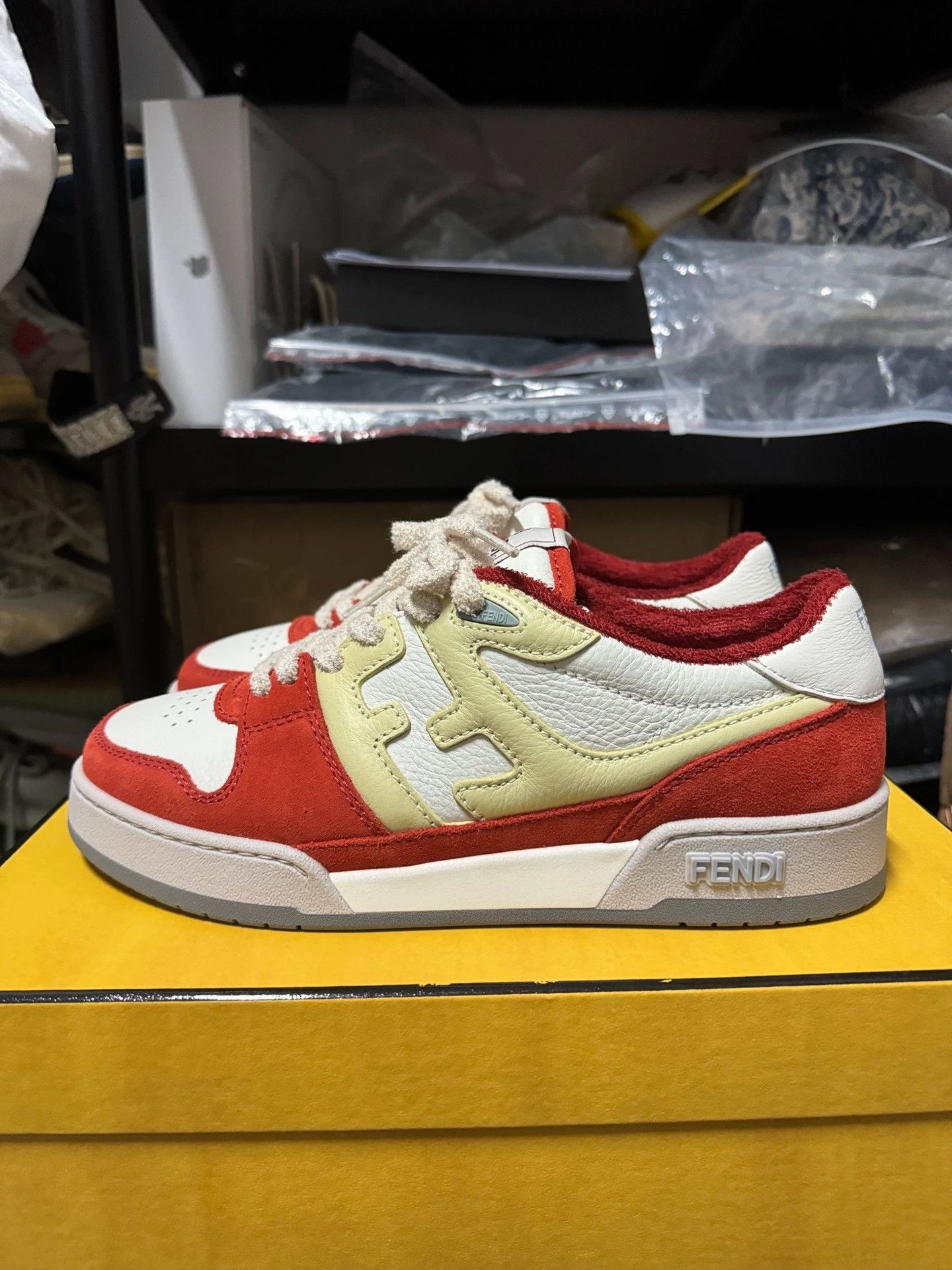 Fendi Fendi match white red 40 sneakers Size US 7 / EU 40 - 1 Thumbnail