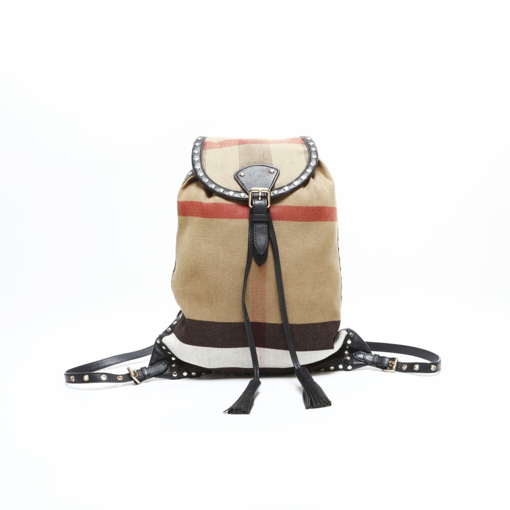 Burberry Burberry Nova Check Canvas Backpack/Daypack, Beige, WS23403 Size ONE SIZE - 1 Thumbnail