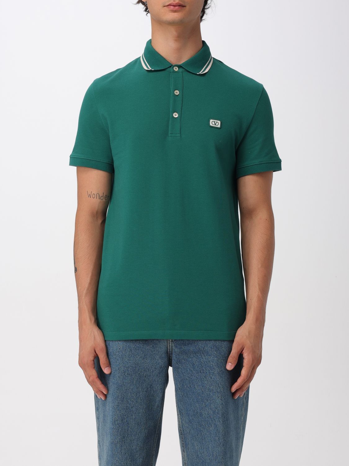 Valentino Valentino Polo Shirt Men Green Size US S / EU 44-46 / 1 - 1 Thumbnail