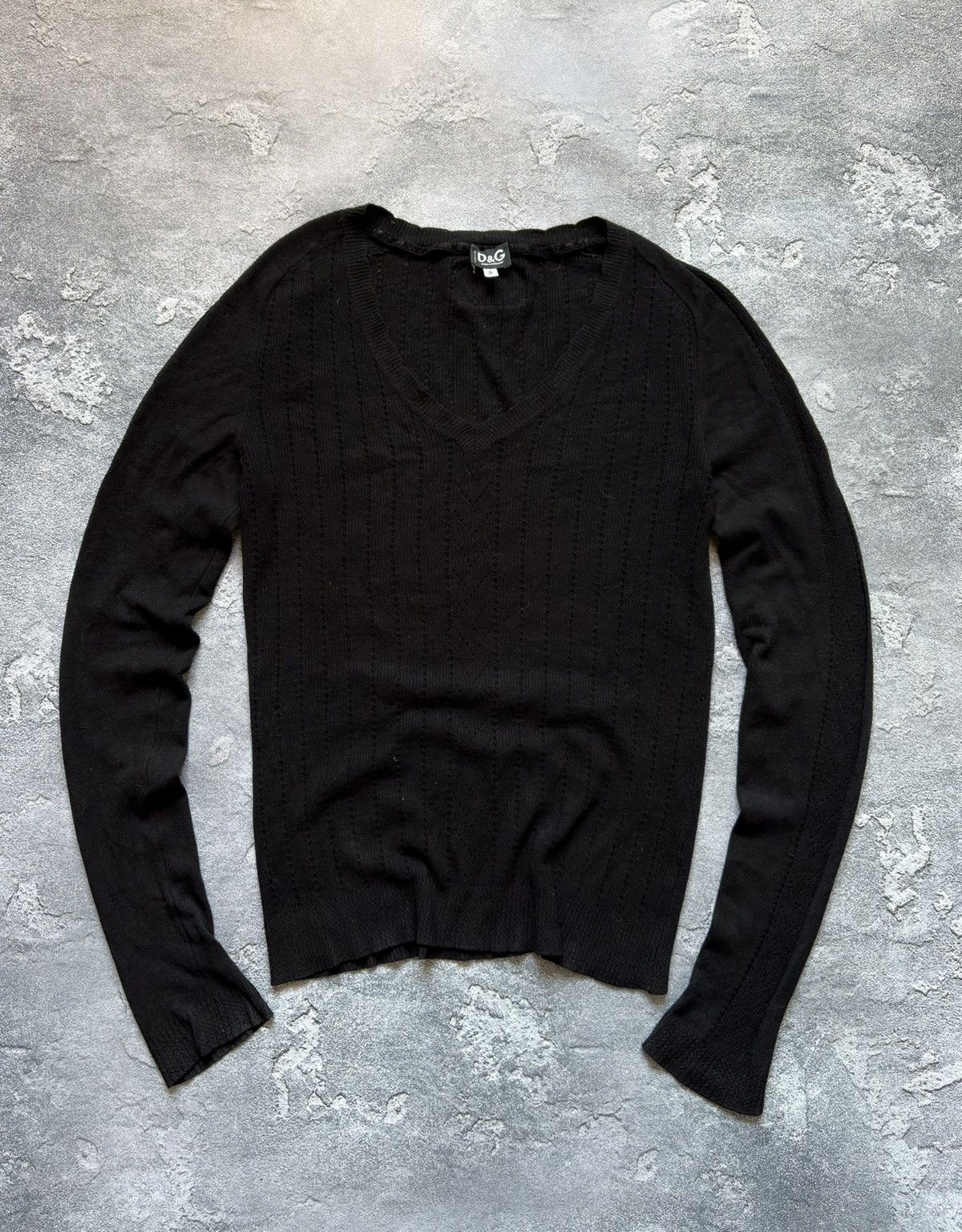 Dolce & Gabbana Vintage Dolce & Gabbana Avant Garde Gothic V-Neck Sweater Size S / US 4 / IT 40 - 1 Thumbnail