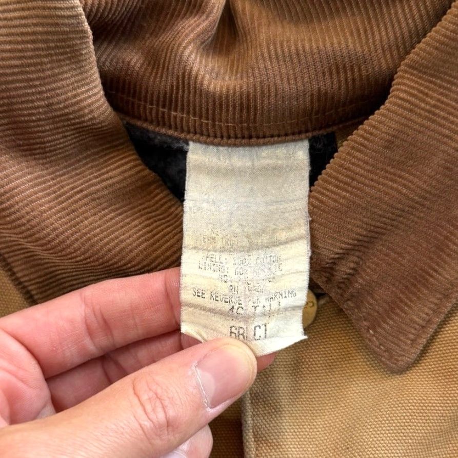 Carhartt VINTAGE Carhartt Chore Coat Brown 46 Tall 6BLCT Cotton Outer Shell Zip Button Workwear 90s Nature Work Mens Coat Size US S / EU 44-46 / 1 - 4 Thumbnail