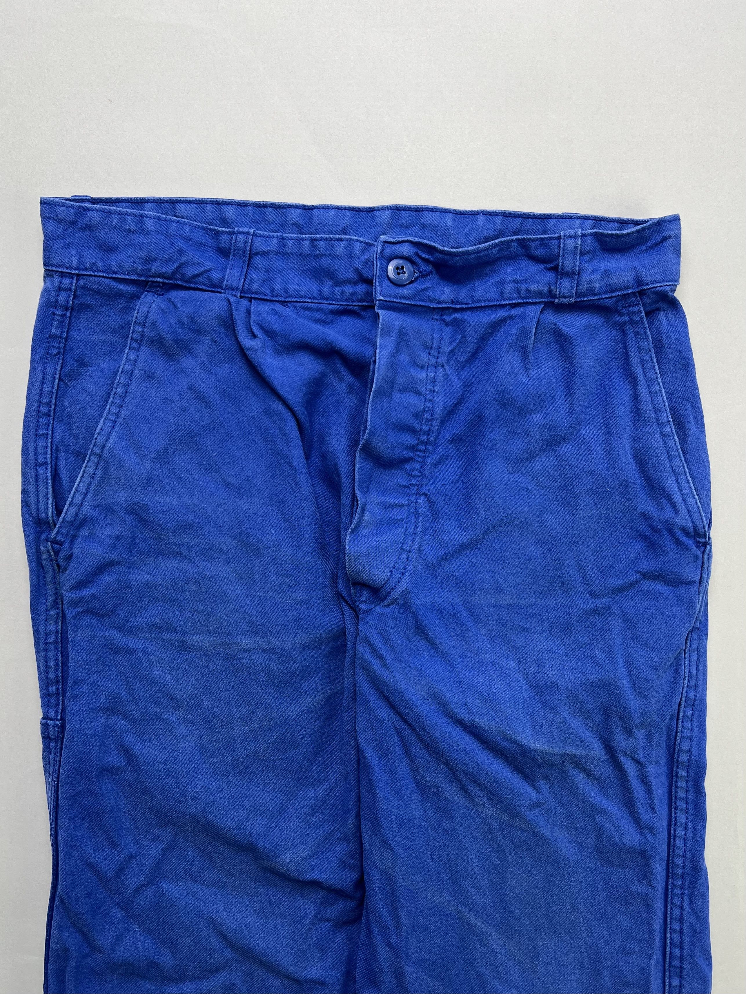 Vintage French Workwear Bleu De Travail Vintage Work Pants Size US 30 / EU 46 - 2 Thumbnail
