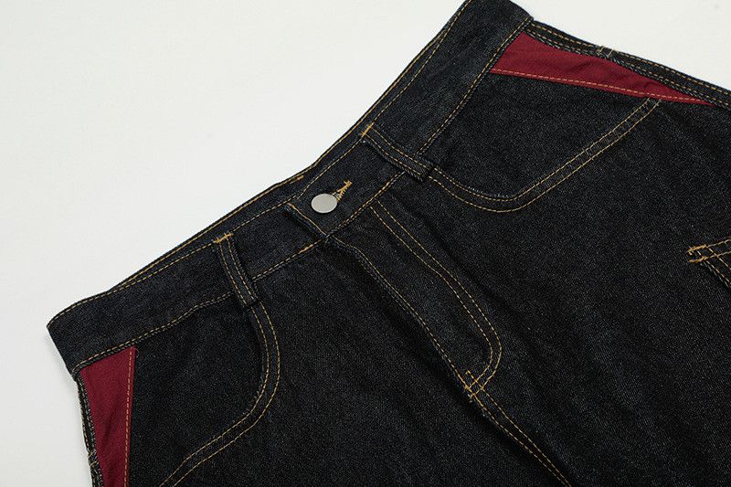 Jean Men's wide-leg street style baggy cutaway jeans Size US 32 / EU 48 - 3 Thumbnail