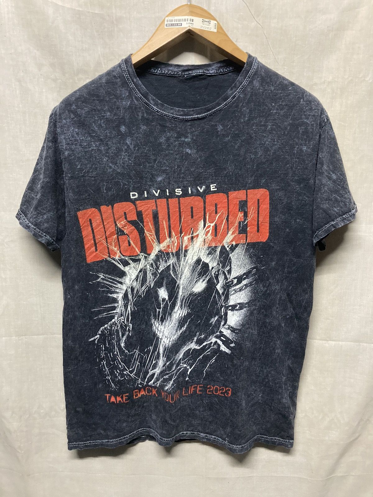 Band Tees Disturbed 2023 Acid Wash Band Tee Size US M / EU 48-50 / 2 - 1 Thumbnail