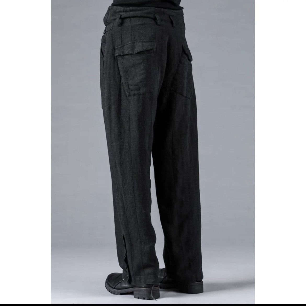 D.Hygen Stripe Jacquard Side Open Wide Pants - Like Devoa & Masnada Size US 30 / EU 46 - 4 Thumbnail