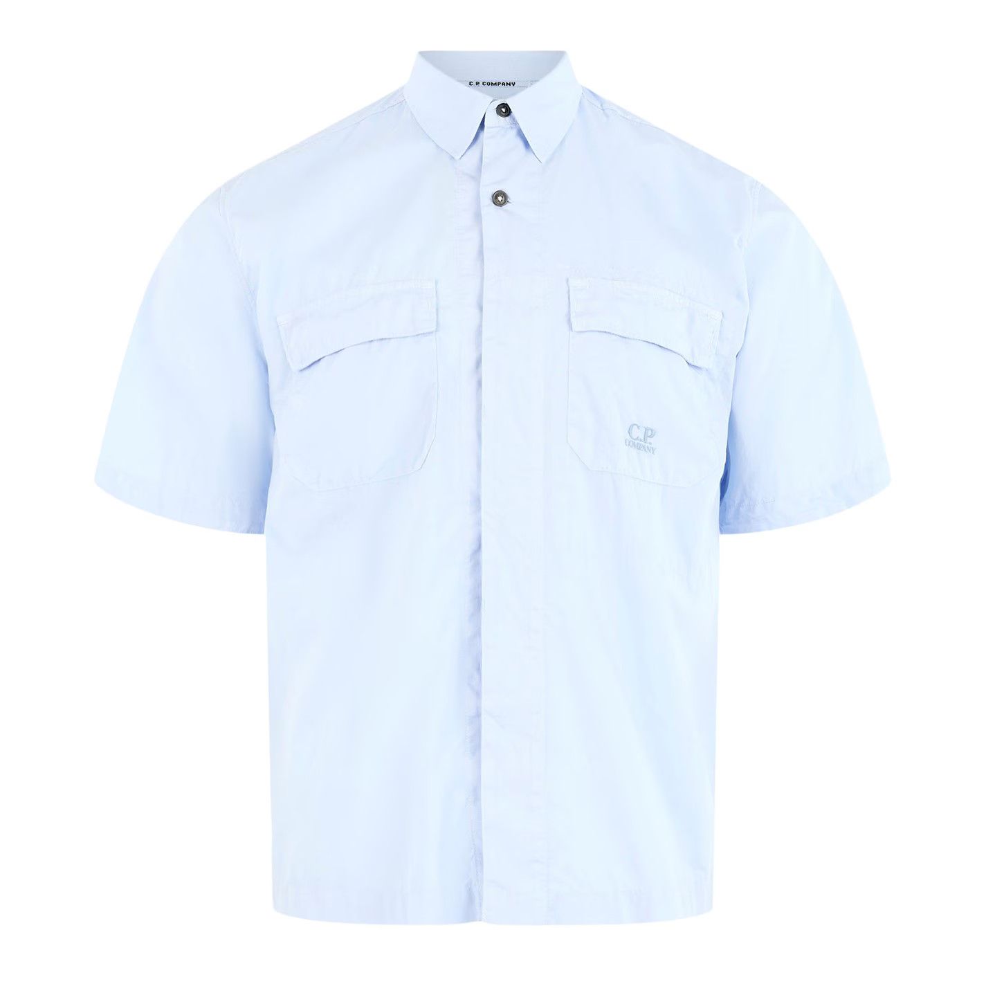 C.P. Company o1g2r1mq0426 Short Sleeve Ripstop Shirt in Blue Size US XL / EU 56 / 4 - 1 Thumbnail