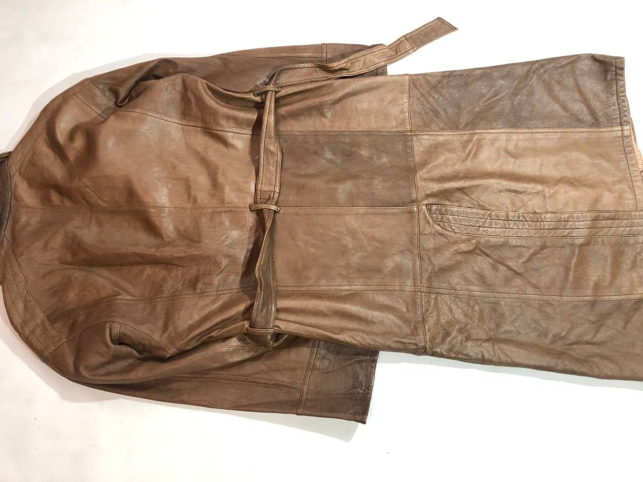 Vintage Vintage Coat Leather Jacket Vintage Brown Size US S / EU 44-46 / 1 - 9 Thumbnail