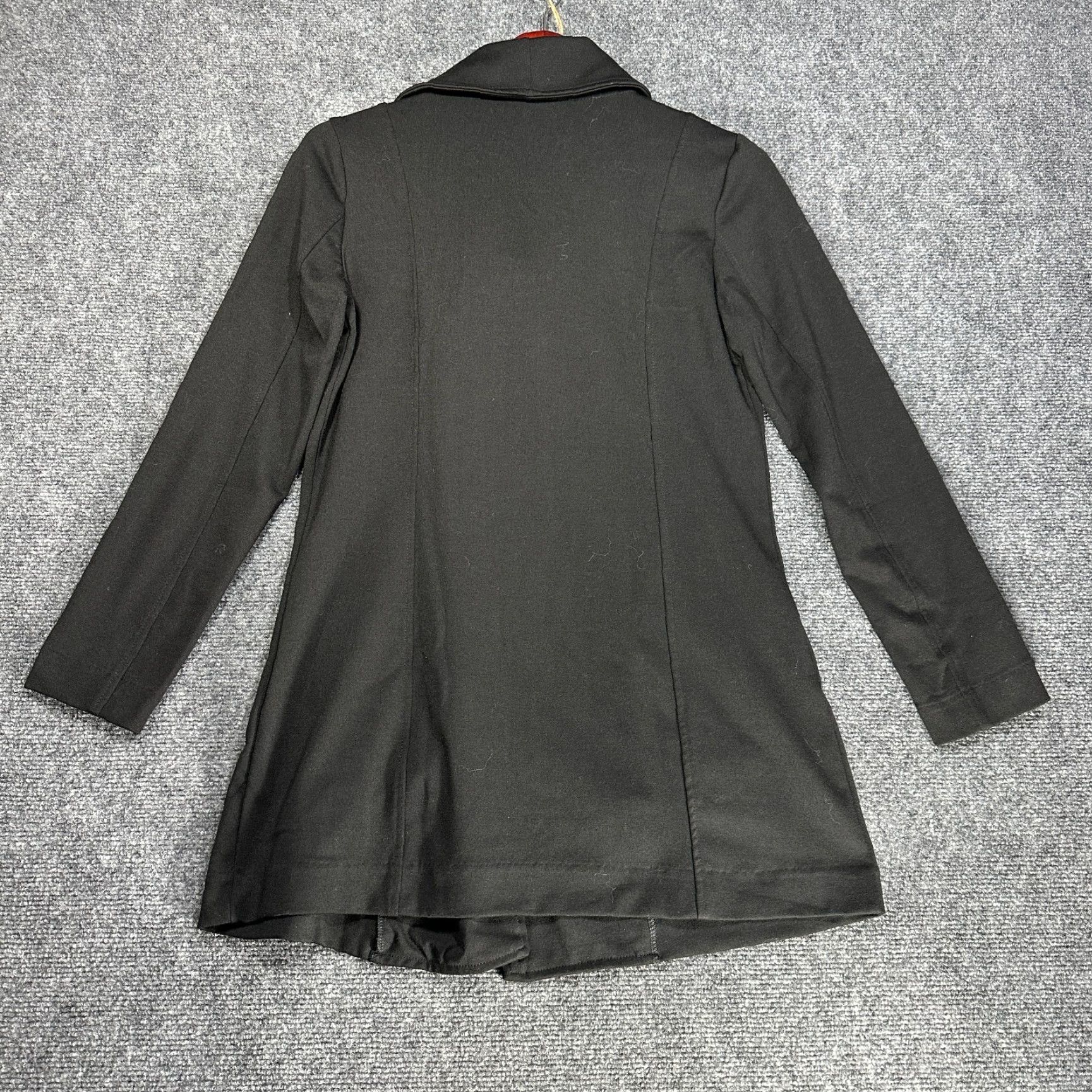 Banana Republic Banana Republic Jacket Womens XS Black Asymmetrical Zip Pockets Knit Classic Basic Jacket Car Coat Style Mens Womens Size XS / US 0-2 / IT 36-38 - 7 Thumbnail
