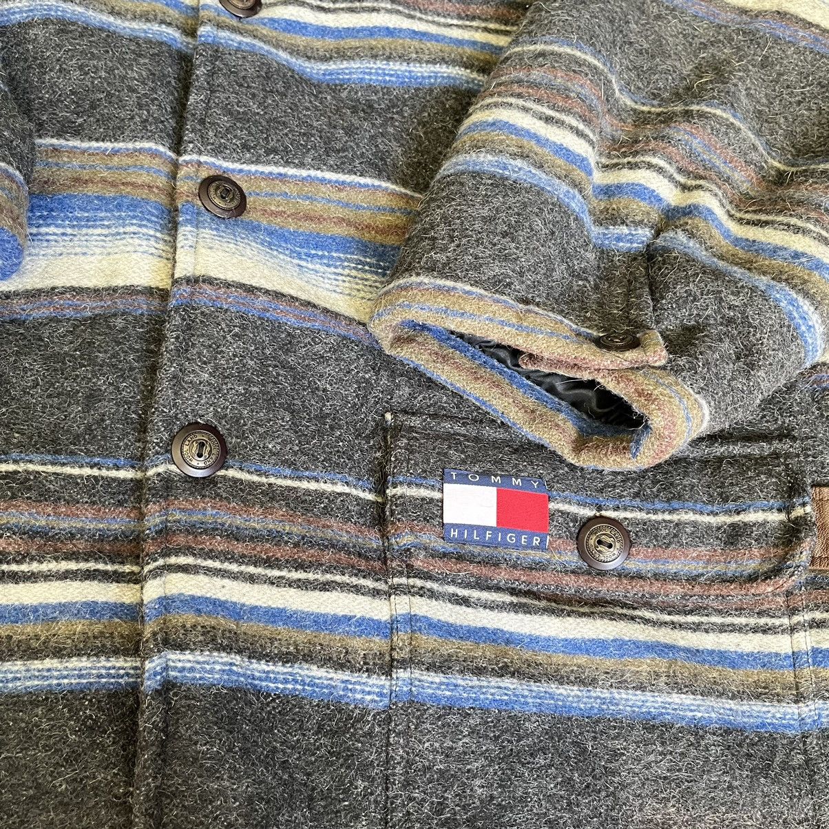 Tommy Hilfiger Vintage 1990s Tommy Hilfiger Stripe Wool Heavy Jacket Lined Size US XXL / EU 58 / 5 - 5 Thumbnail