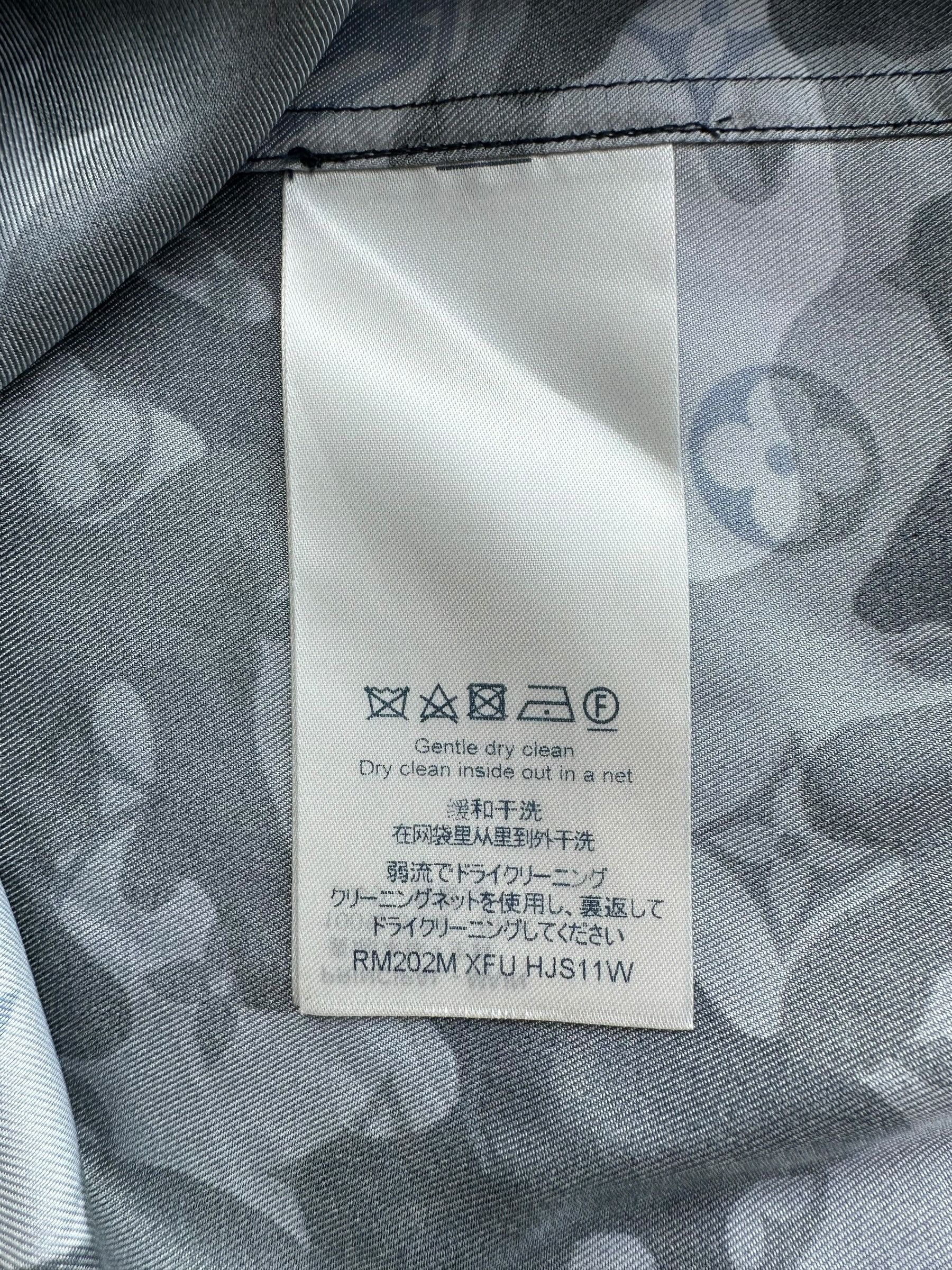 Louis Vuitton Louis Vuitton Blue Camouflage Monogram Silk Button Up Shirt Size US M / EU 48-50 / 2 - 5 Thumbnail