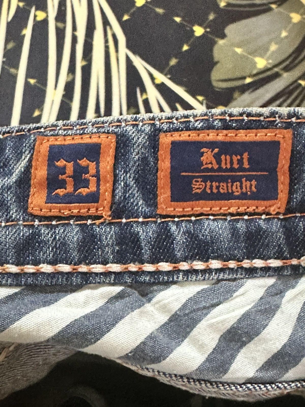 Rock Revival Vintagw Rock Revival Kurt Straight Faded Studded Denim Size US 34 / EU 50 - 10 Thumbnail