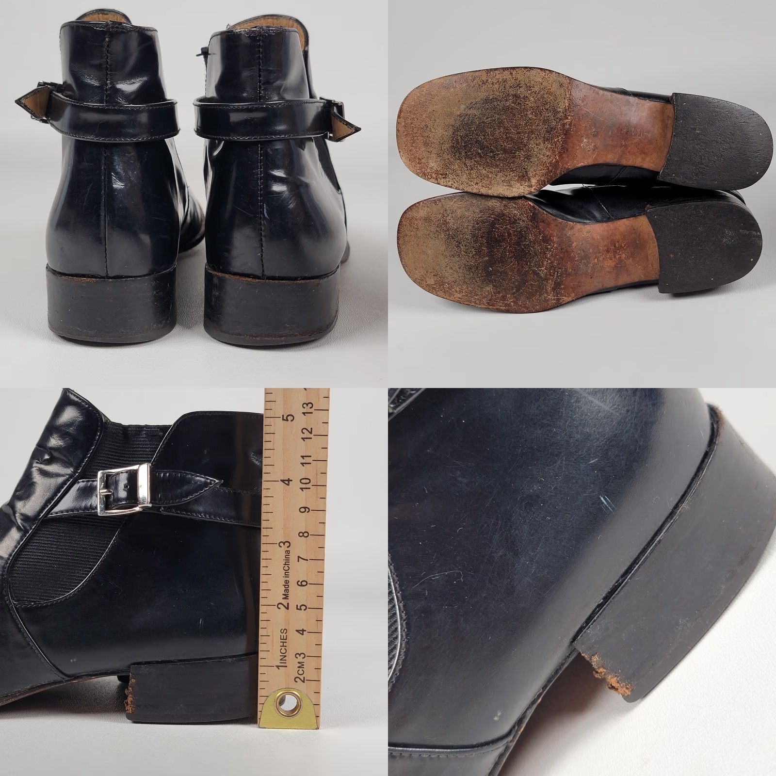 Ralph Lauren Ralph Lauren Collection Black Leather Ankle Chelsea Boots Mens 6 1/2 (US 6) Leather Slip-On EUC Size US 6 / EU 39 - 8 Thumbnail