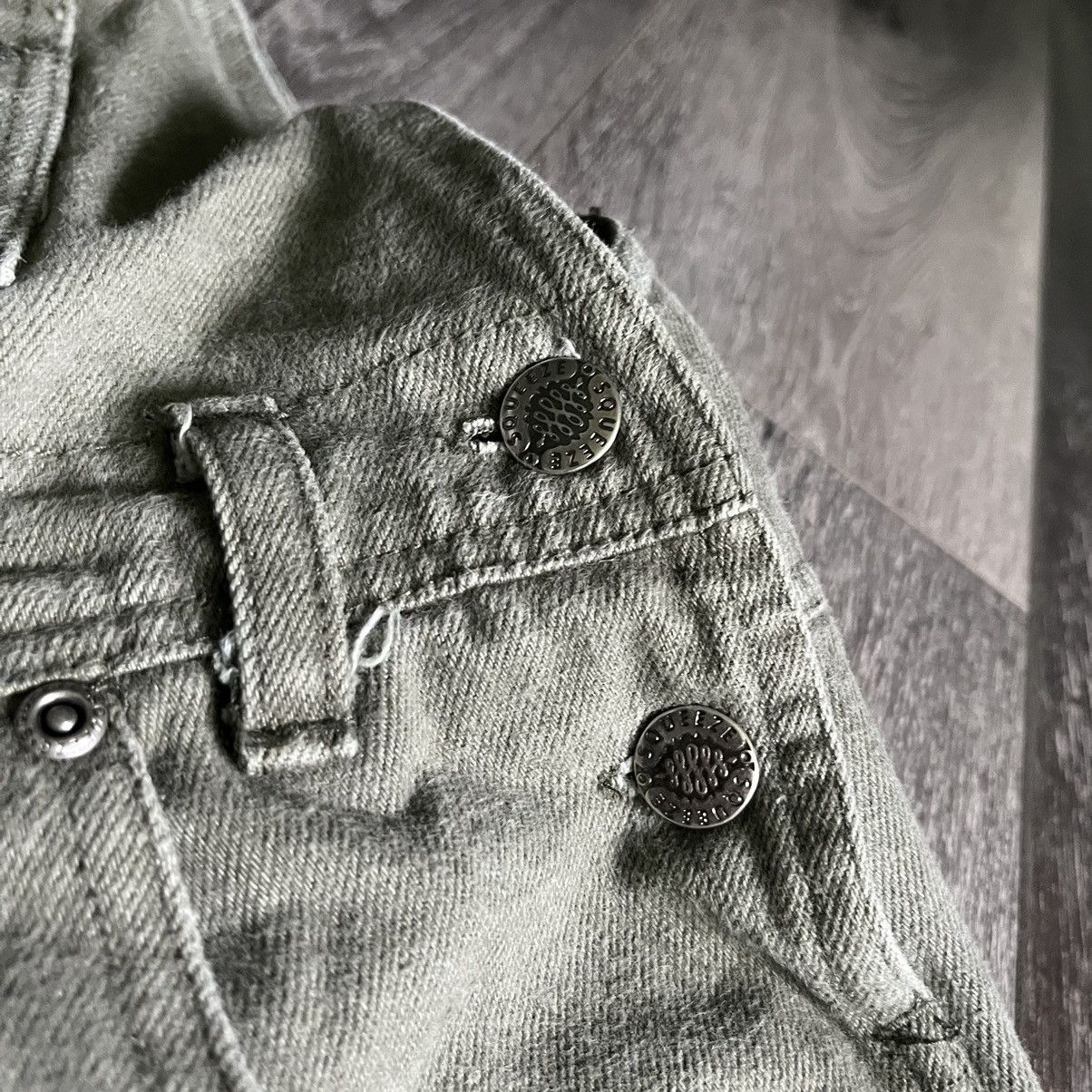 Vintage Vintage 1990s Squeeze Jeans Washed Olive Denim Jean Overalls Size US 29 - 6 Thumbnail