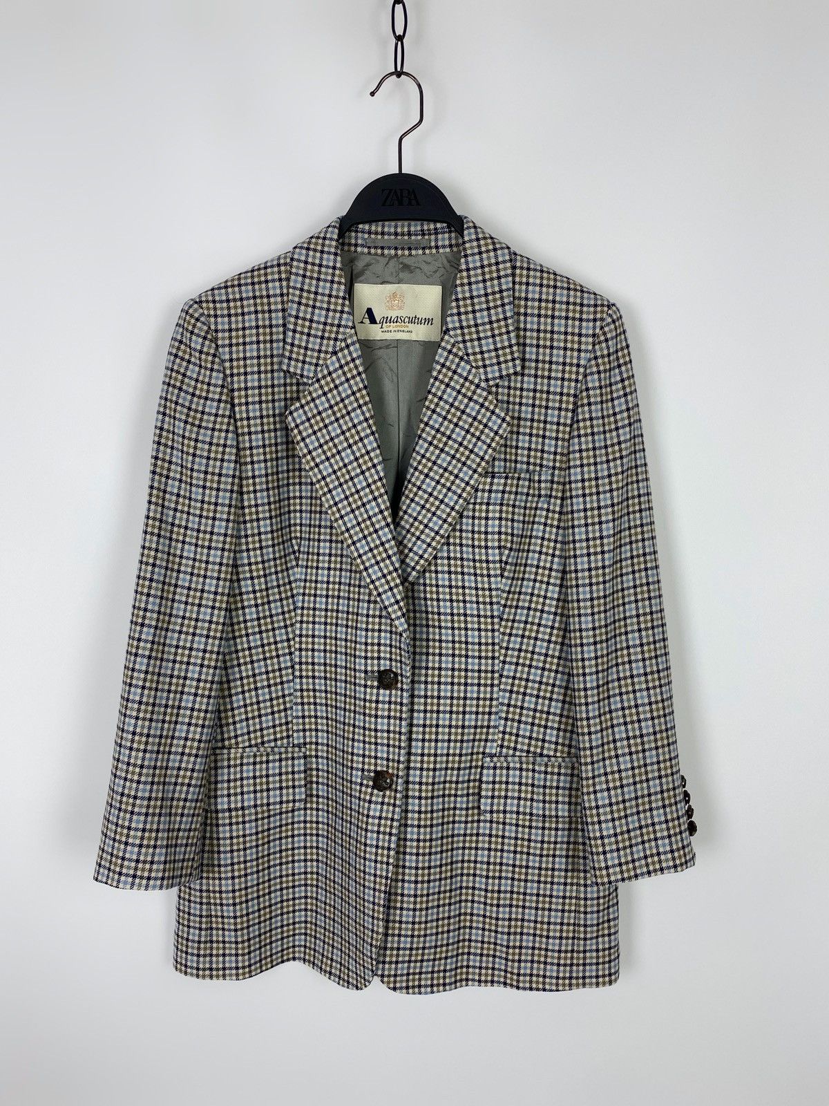 Aquascutum Aquascutum Wool Check Blazer Jacket Size S / US 4 / IT 40 - 2 Thumbnail
