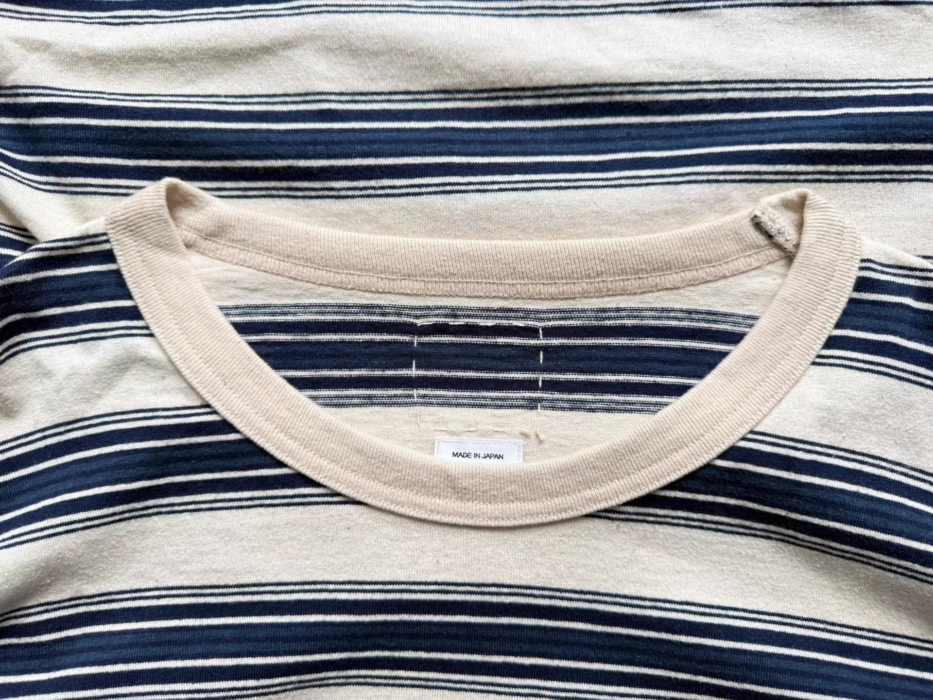 Visvim VISVIM 22SS BORDER JUMBO TEE S/S Blue Stripe Cashmere-blend Size US XL / EU 56 / 4 - 6 Thumbnail