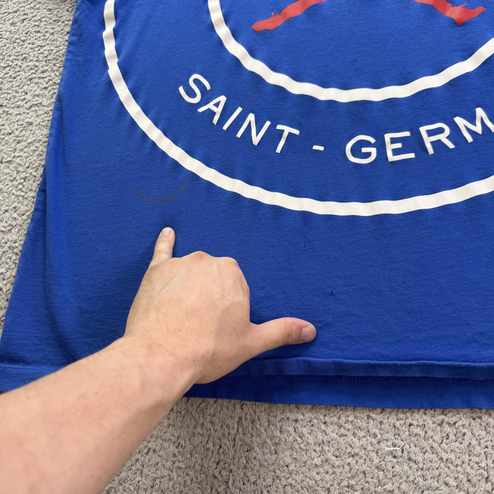 Nike Jordan PSG Paris Saint Germain T Shirt Blue XXL Nike Jumpman Size US XXL / EU 58 / 5 - 6 Thumbnail