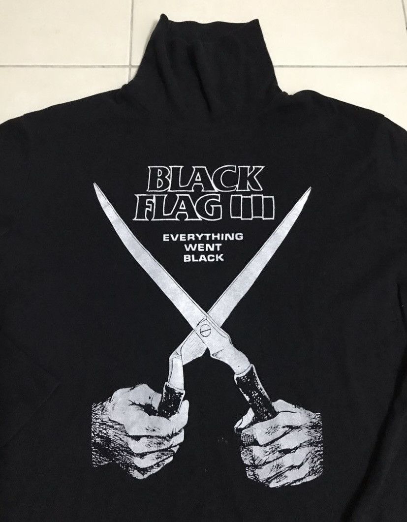 Band Tees Rare Black Flag Everything Went Black Turtleneck Size US L / EU 52-54 / 3 - 5 Thumbnail