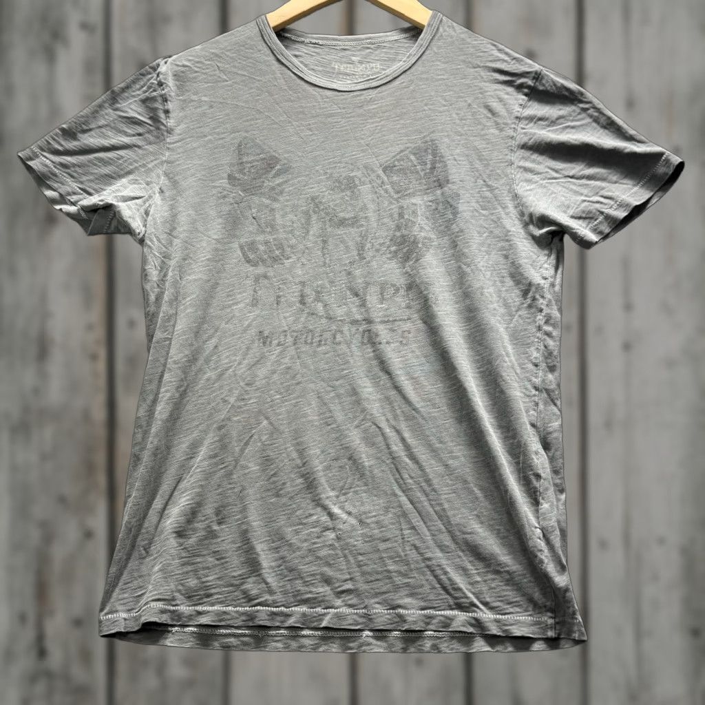 Vintage VINTAGE Triumph Shirt Mens M Gray Motorcycle Graphic Tee Lucky Brand Crewneck Tagless Size US M / EU 48-50 / 2 - 1 Thumbnail