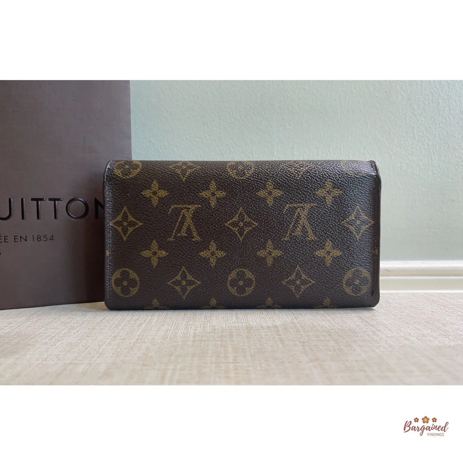 Louis Vuitton LOUIS VUITTON Vintage Brown Monogram Canvas Sarah Wallet Size ONE SIZE - 2 Thumbnail