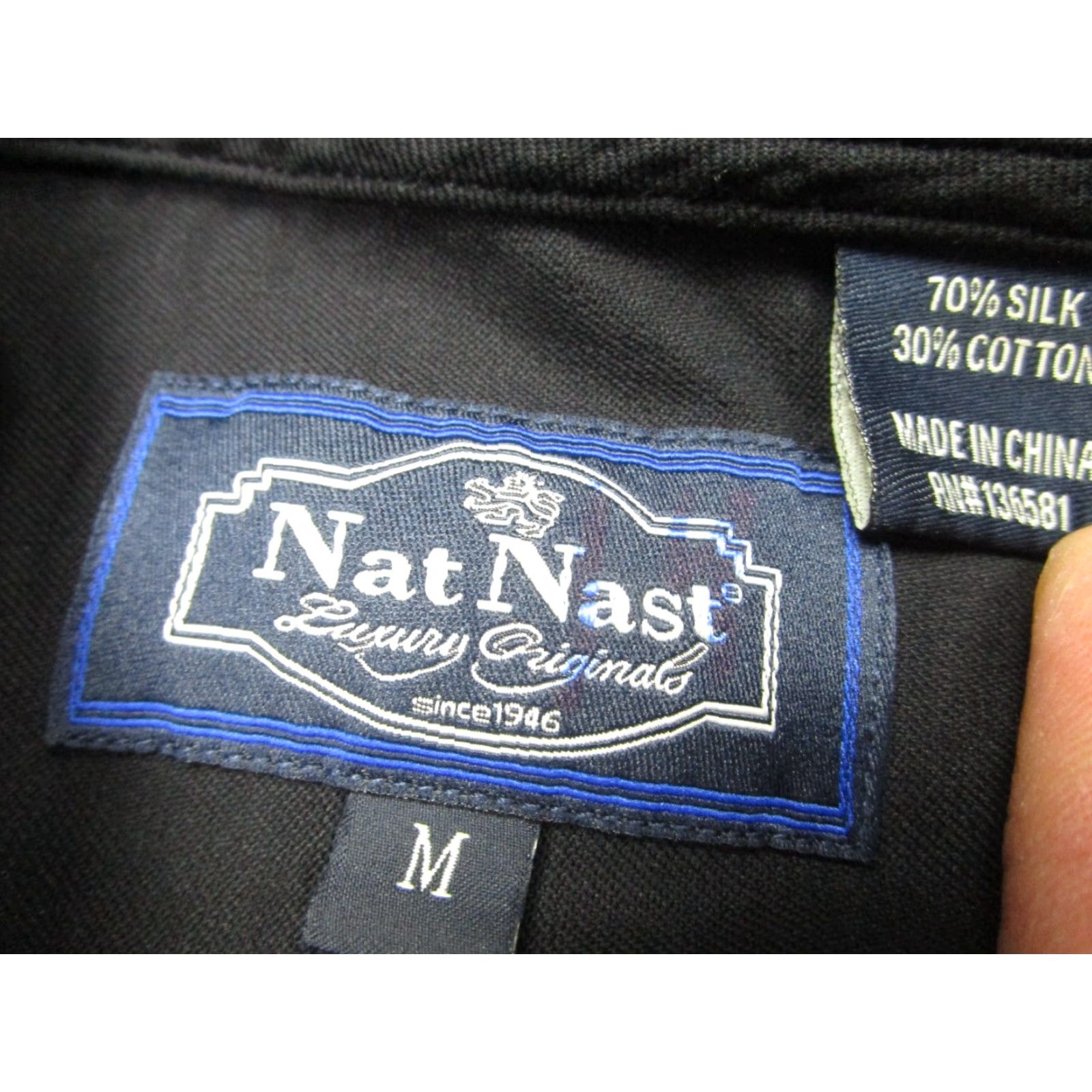 Nat Nast VINTAGE Nat Nast Shirt Mens M Black Brown Silk Floral Palm Leaf Hawaiian Camp Size US M / EU 48-50 / 2 - 5 Thumbnail