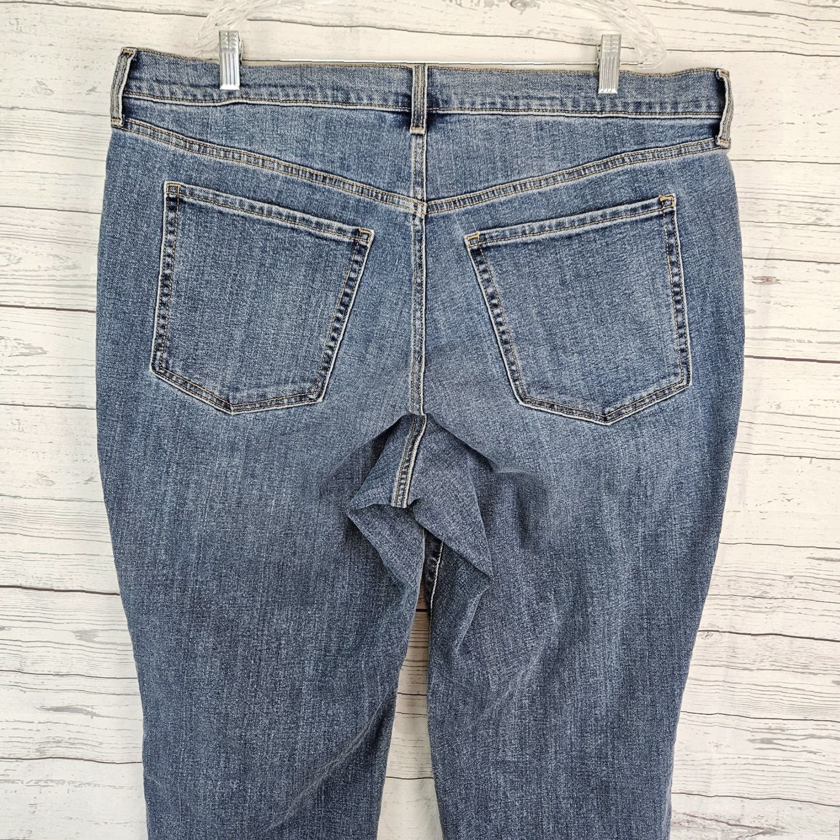 Old Navy Old Navy Womens OG Straight Jeans 22 Blue Medium Wash High Rise Plus Size Size 40" / US 18 - 5 Thumbnail