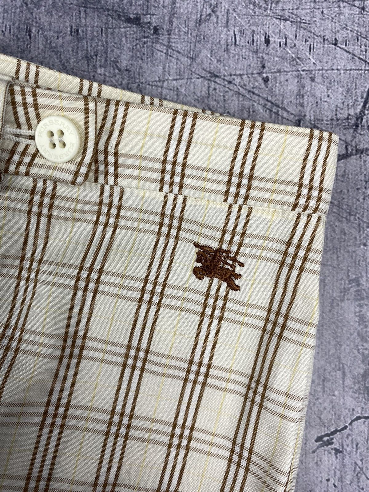 Burberry × Vintage Vintage Burberry Nowa Check Cropped Pants Checkered Size 27" / US 4 / IT 40 - 5 Thumbnail