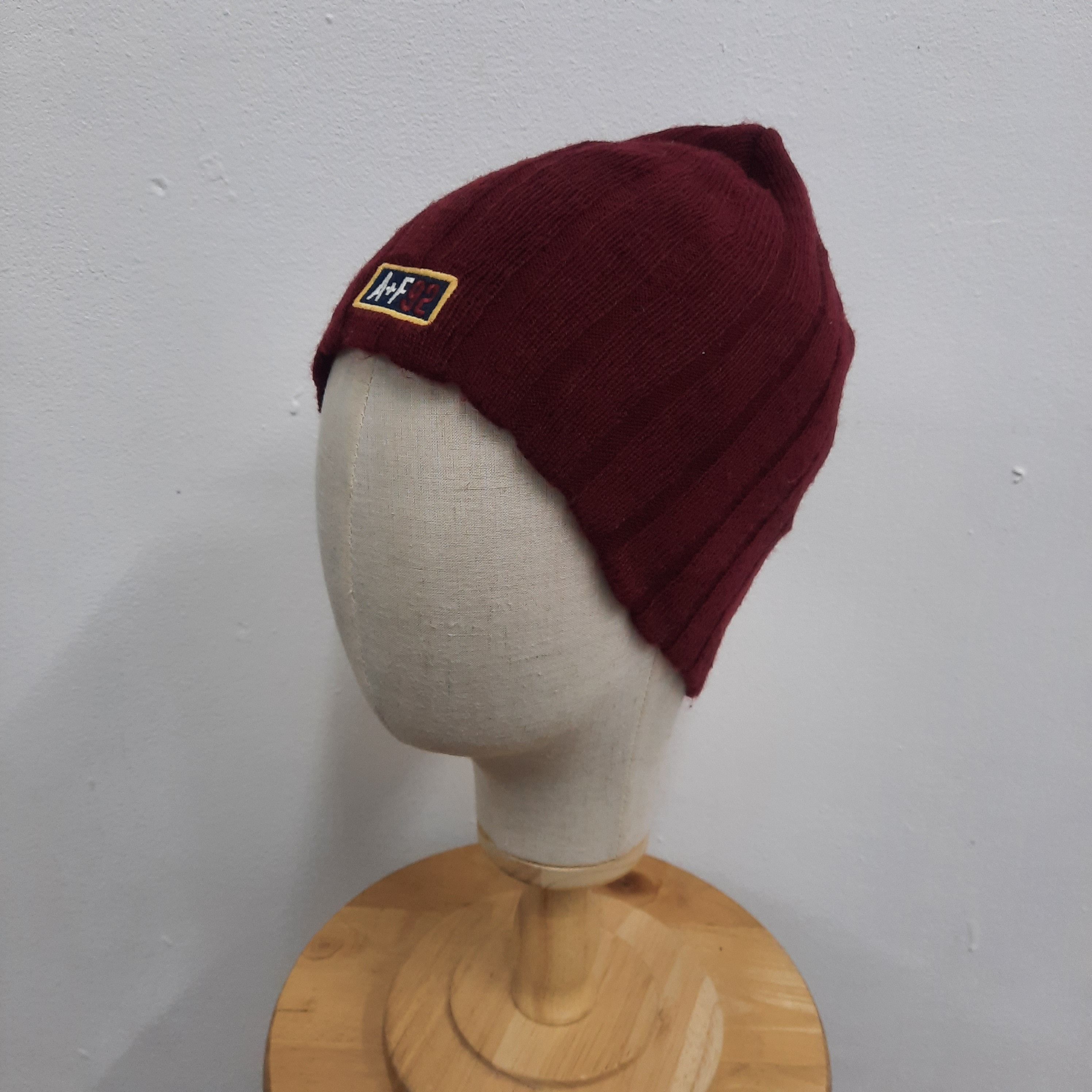 Abercrombie & Fitch 🔥Abercrombie & fitch logo patch pull on beanie hat Size ONE SIZE - 2 Thumbnail