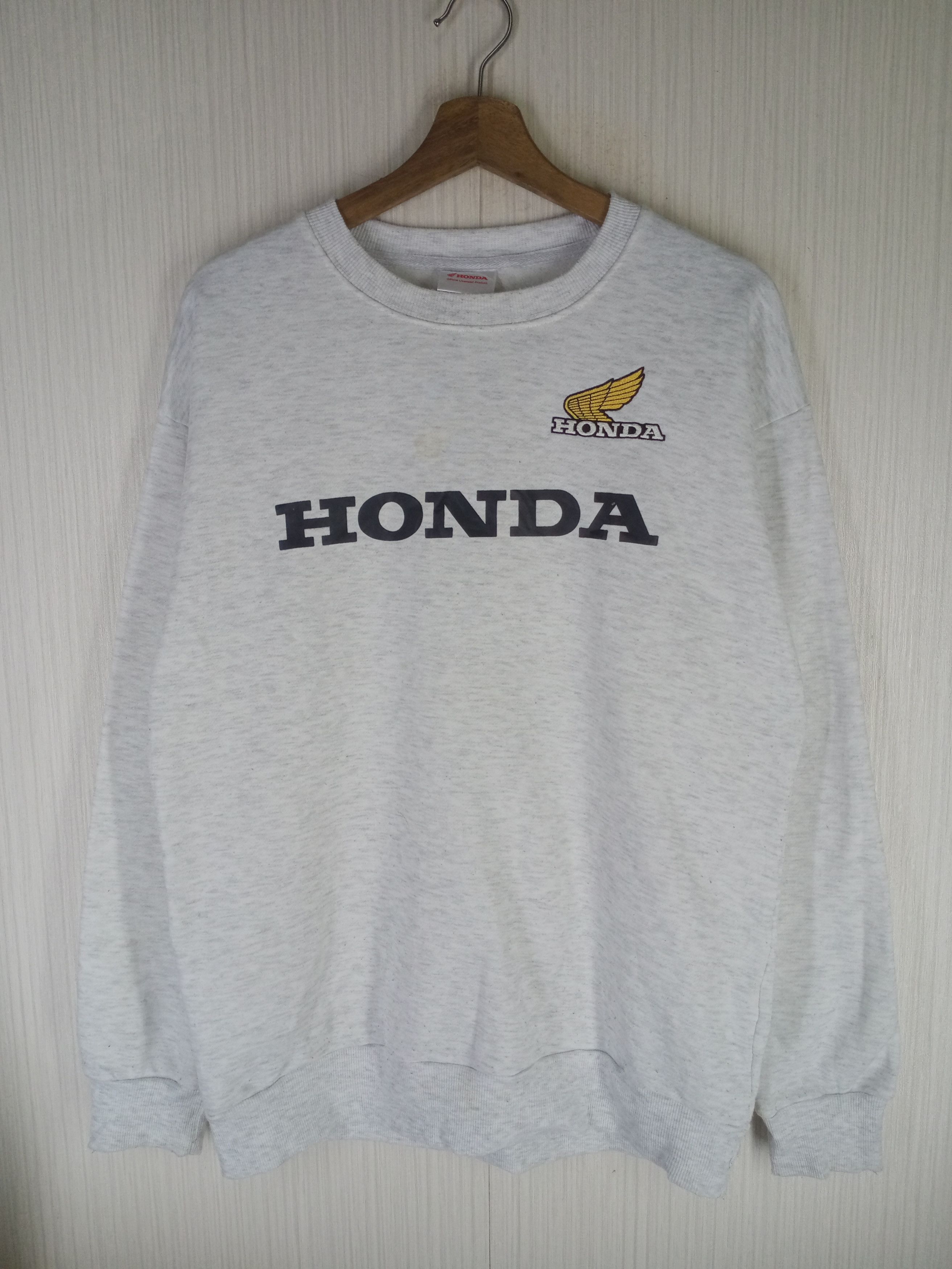Honda Rare Vintage Honda Big Logo Sweatshirt Size US L / EU 52-54 / 3 - 3 Thumbnail