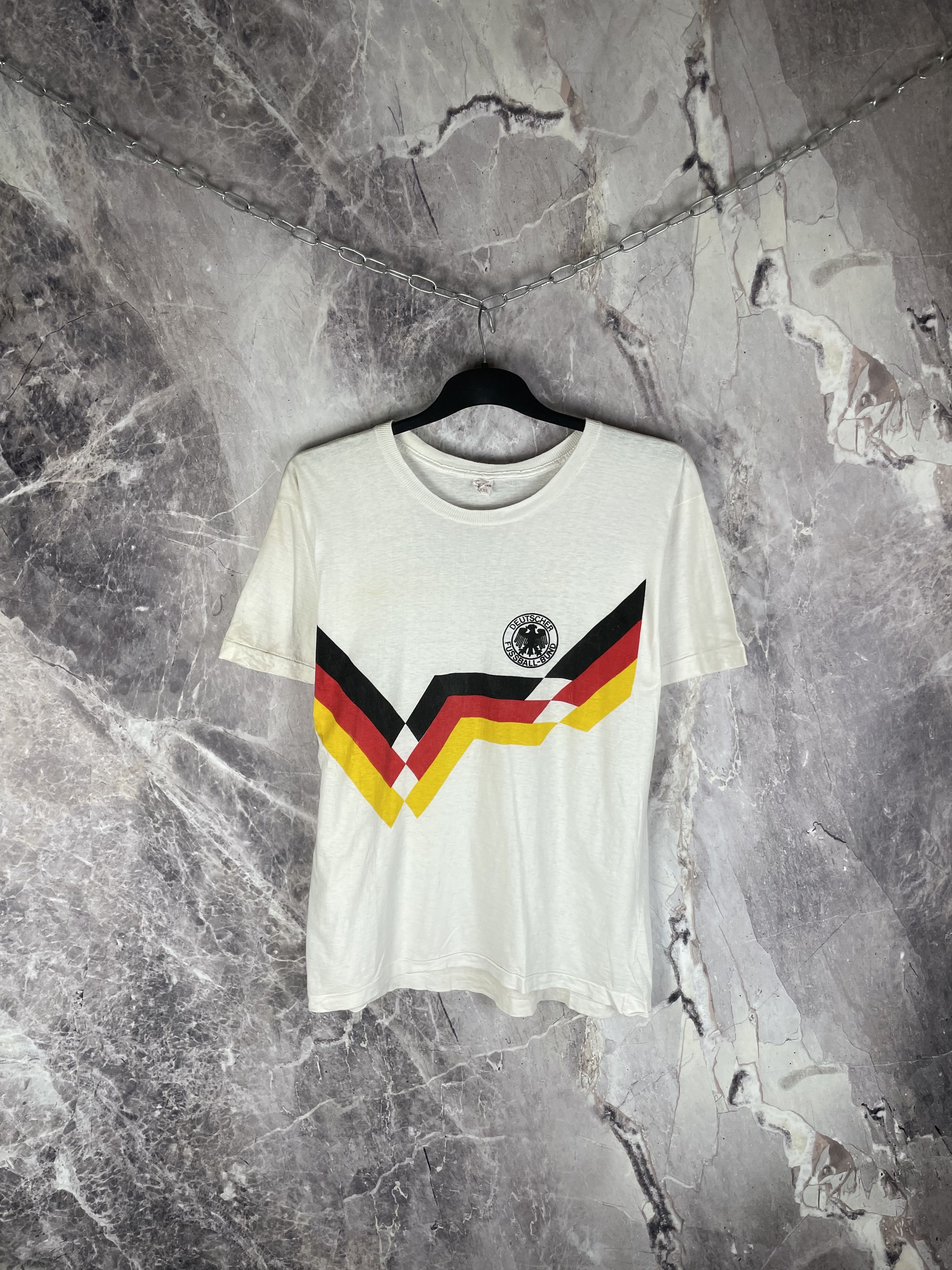 Vintage Vintage 80s Germany National Team Soccer T shirt Size US XXL / EU 58 / 5 - 1 Thumbnail