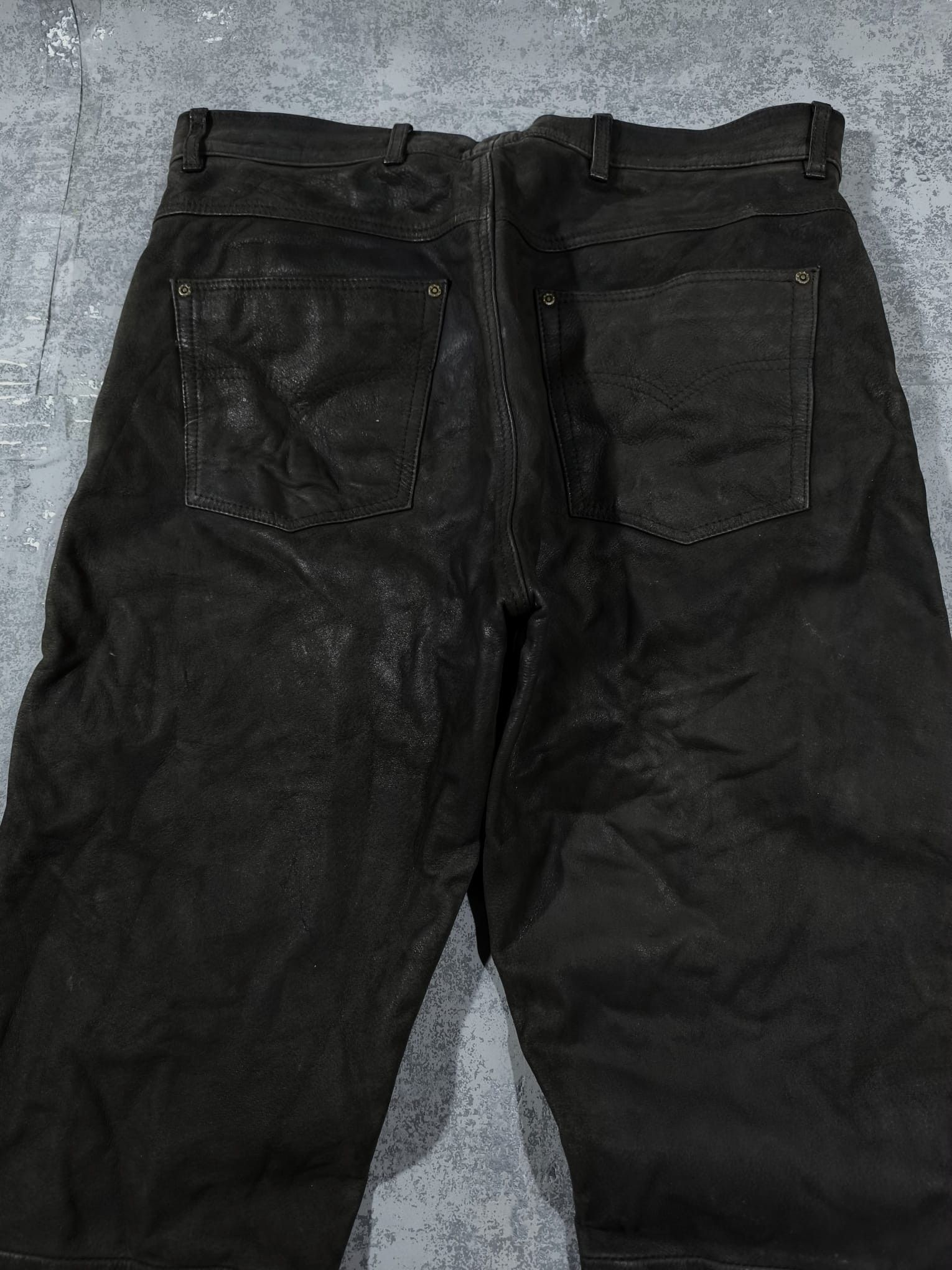 Genuine Leather dark brown western leather 90s pants chrome hearts Size US 38 / EU 54 - 8 Thumbnail