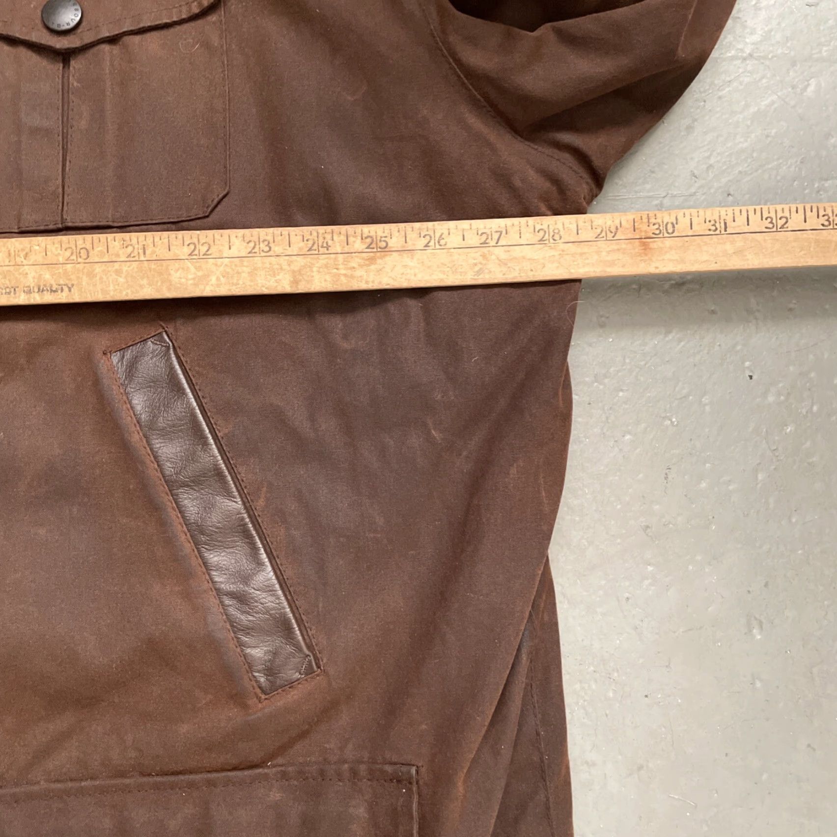 Barbour Barbour Jacket Overcoat Waxed Bushman Barbour A1550 Leather Trim Outdoor Made In England XL Brown Men Heritage 90s Preppy Outdoor Hunter Casual Waxed Size US XL / EU 56 / 4 - 3 Thumbnail