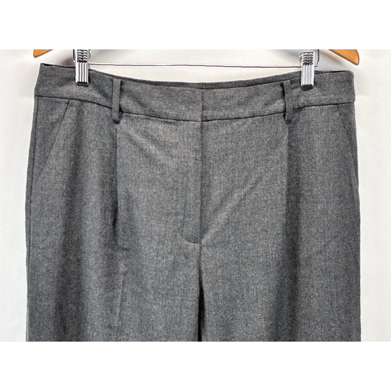 Talbots Talbots Wool Wide Leg Dress Pants Sz 14 Womens Grey Pleated Lined Italian Dress Pants Wide-Leg Womens 14 Grey Size 36" / US 14 / IT 50 - 2 Thumbnail