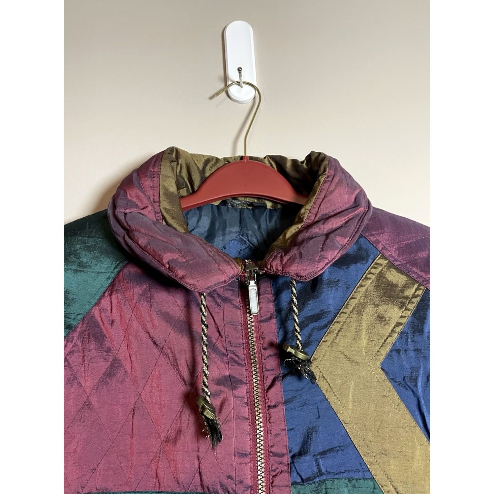 Vintage VINTAGE British Mist Jacket Womens L Women Size Purple Green Puffer E574 Size L / US 10 / IT 46 - 4 Thumbnail